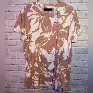 ABERCROMBIE Mens Large floral print T-shirt